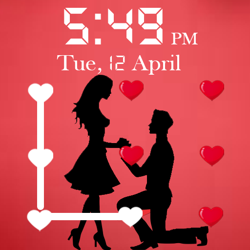 Romantic Love Pattern Lock Screen 2
