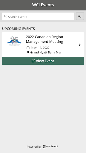 Android application WCI Events screenshort