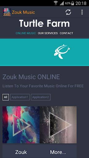 Android application Zouk Music ONLINE screenshort