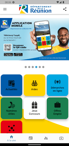 Android application Département de La Réunion 974 screenshort