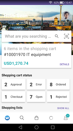 Android application wescale Mobile Shopping screenshort