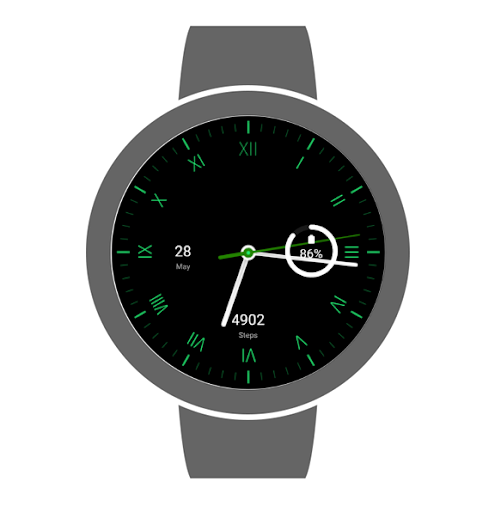 Gr33ner Watch Face Screen 2