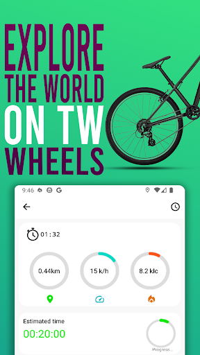 Android application BikeTracker screenshort