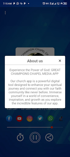 Android application GREAT CHAMPIONS CHAPEL MEDIA screenshort