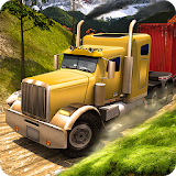 Log Transport Truck Driving icon
