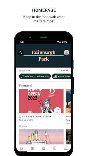 Android application MyEdinburghPark screenshort