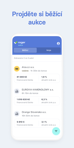 Roger - Investice a factoring Screen 2