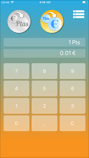 Conversor Peseta-Euro Plus Screen 2