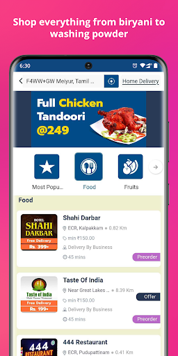 Android application hi603 - Food, Grocery & more screenshort