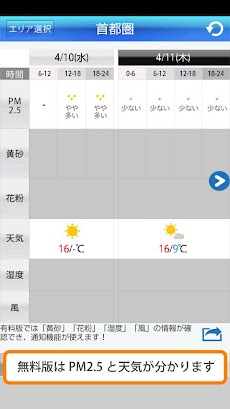 PM2.5・黄砂アラート - お天気ナビゲータのおすすめ画像1