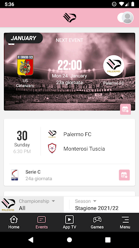 Palermo Football Club Screen 2