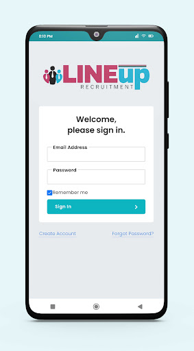 Android application Lineup Recruitment screenshort