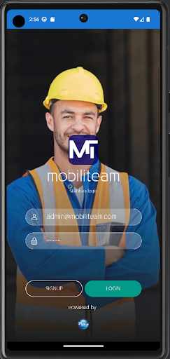 Android application MOBILITEAM screenshort