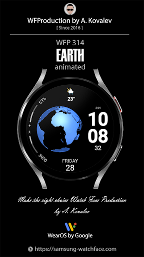Android application WFP 314 Earth animated watch screenshort