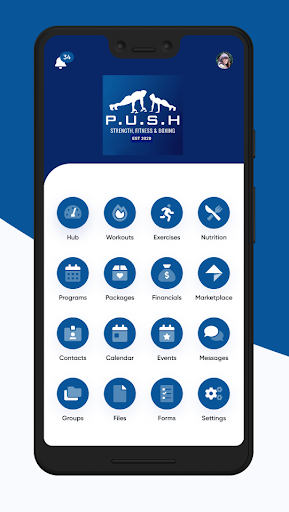 Android application PUSH STRENGTH FITNESS & BOXING screenshort