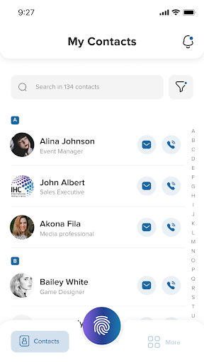 Android application shareTHAT:digital contact card screenshort