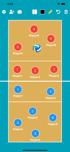 Android application Volleyball Tactic Board screenshort