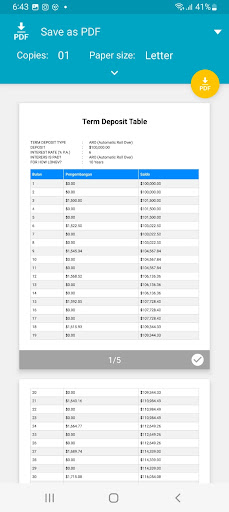 Term Deposit Screen 3