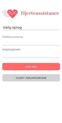 Android application Hjerteassistance screenshort