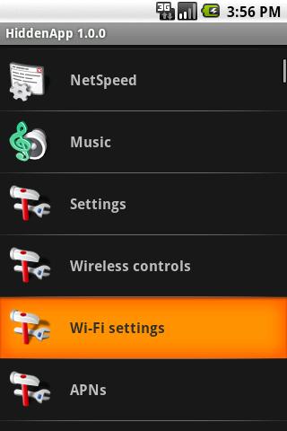 Android application HiddenApp screenshort