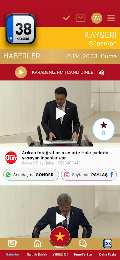 Android application Kayseri Şehir App screenshort