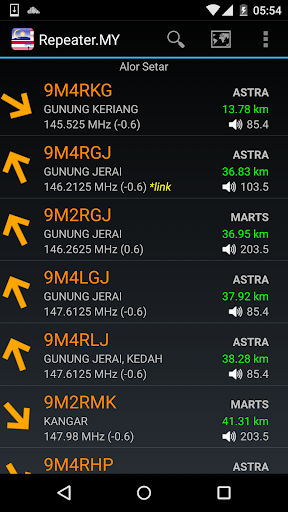 Android application Repeater.MY Hamradio Malaysia screenshort