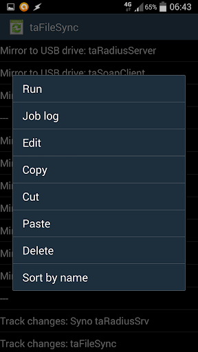 taFileSync Screen 3