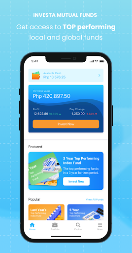 Android application Investa screenshort