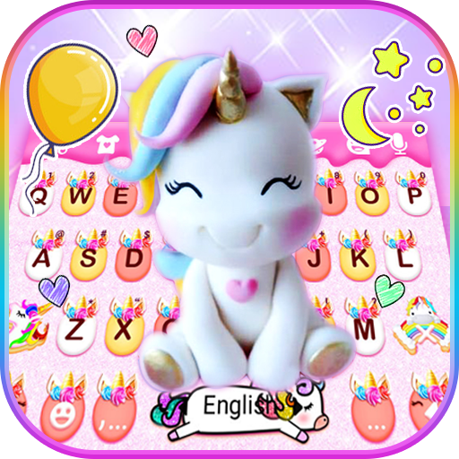 Rainbow Unicorn Smile Keyboard  Icon