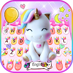 Cover Image of Descargar Tema de teclado Rainbow Unicorn Smile 1.0 APK