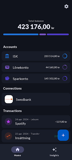 Android application Lagom: Personal Finance screenshort