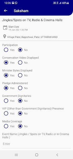 Android application PCRA Saksham screenshort