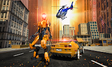 警察戦争ロボットスーパーヒーロー：飛行ロボットゲームのおすすめ画像1