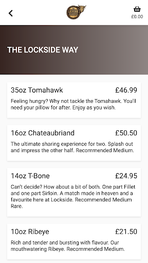 Lockside Steakhouse Screen 2