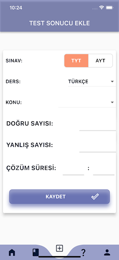 Deneyim YKS Takip Screen 3
