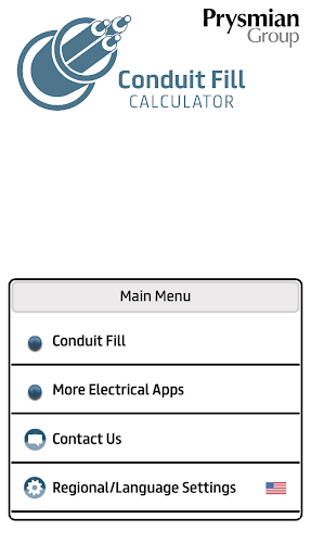 Android application Prysmian Group Conduit Fill screenshort