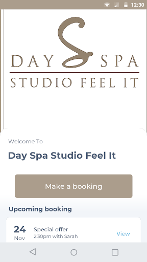 Android application Day Spa Studio Feel It screenshort