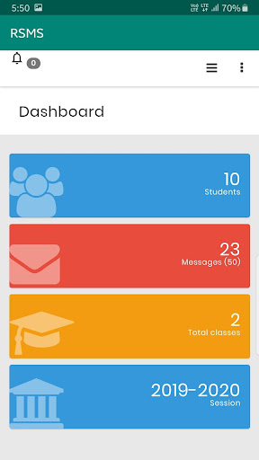 Rushdas School Management App Screen 2