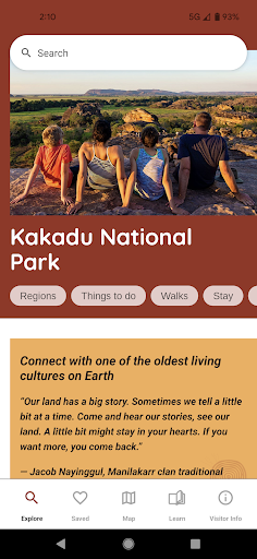 Android application Kakadu National Park screenshort