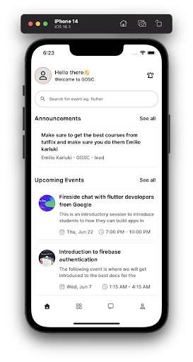 Android application GDSC DeKUT screenshort