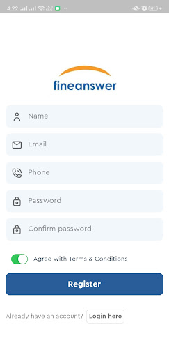 Fineanswer - Study Abroad Screen 2