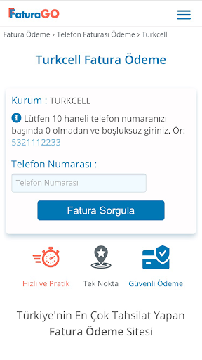 FaturaGO – Fatura Ödeme Screen 2