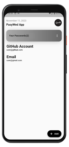PasyWed App Screen 3