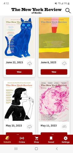 Android application The New York Review of Books screenshort