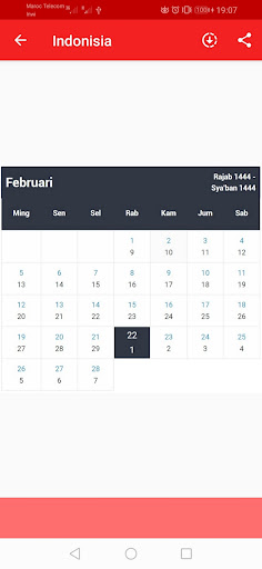 Kalender Hijriah dan Gregorian Screen 2