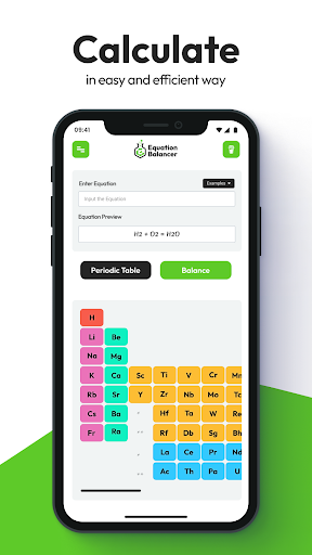 Screenshot of Chemical Equation Balancer App