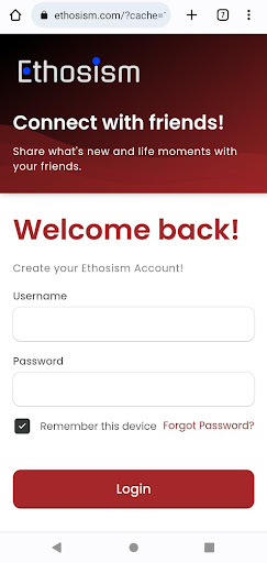 Android application Ethosism screenshort