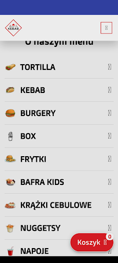 Android application Bafra Kebab Skomlin screenshort