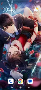 Romantische Anime -Hintergrund