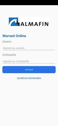 Android application Warrant Almafin 2.0 screenshort
